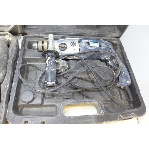 Titan Magnesium SDS breaker drill, Wickes hammer drill and 10.8v