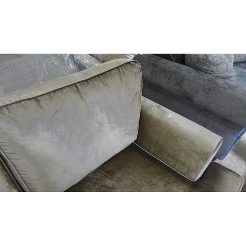 1476 - A Camden-flex taupe velvet two and three seater sofas