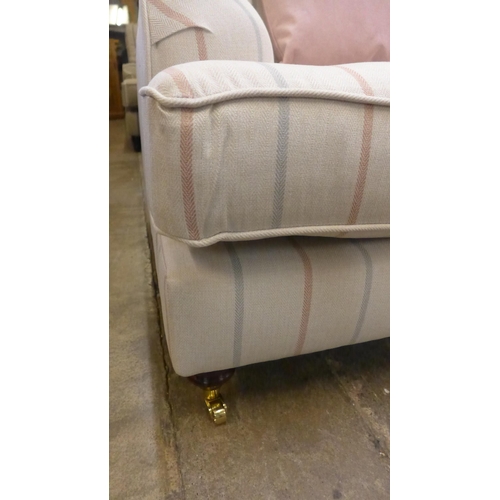 1533 - An Ashleigh Flex Iona stripe rose fabric 3 seater sofa