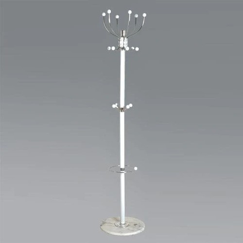 1383 - A white metal hat & coat stand, H 178cms (HC525617)   #