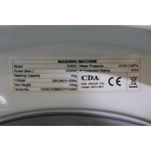 3044 - CDA Fully Integrated Washer (6kg) (H825xW595xD535) - model no:- CI325, original RRP £415.84 inc. VAT... 