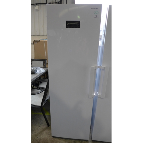 3046 - Sharp Inox Tall Freezer (280l) (model no.:- SJ-SC3, CHXIF), original RRP £416.66 + VAT * This lot is... 
