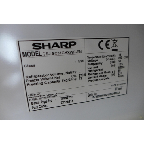 3046 - Sharp Inox Tall Freezer (280l) (model no.:- SJ-SC3, CHXIF), original RRP £416.66 + VAT * This lot is... 