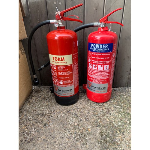 2034 - Two Fire extinguishers (1 powder/1 foam)