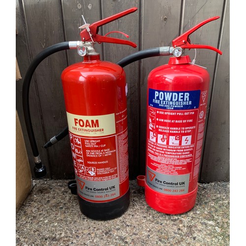 2034 - Two Fire extinguishers (1 powder/1 foam)