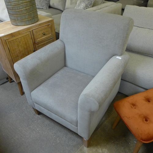 1356 - A Cotswold grey fabric armchair