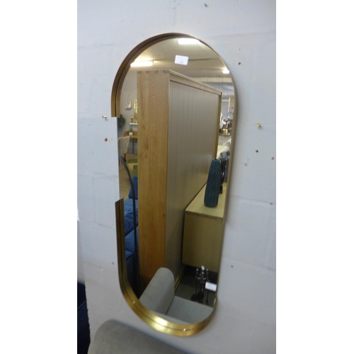 1357 - A bronze portrait mirror, H 110cms, (JRG4343)   #