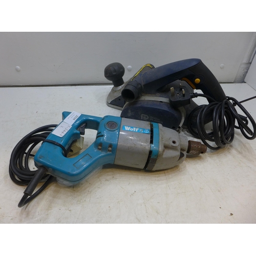 2005 - Wolf 240v electric drill with a Pro Performance 800w 240v wood plane