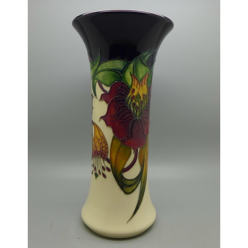 609 - A Moorcroft Pottery vase decorated in the Anna Lily pattern, designed by Nicola Slaney, shape 159/8,... 