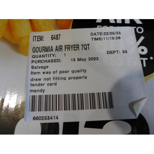 3006 - Gourmia Air Fryer (7QT), (258-1)   * This lot is subject to vat