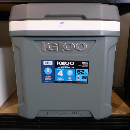 3009 - Igloo 58L Wheeled Cooler, (258-88)   * This lot is subject to vat