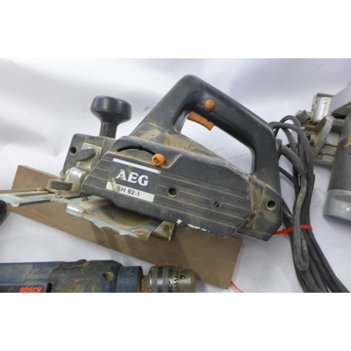 2006 - 110v sander, Elu and Bosch hammer drill, 110v and Elu circualr saw 240v and AEG electrical planer, 2... 
