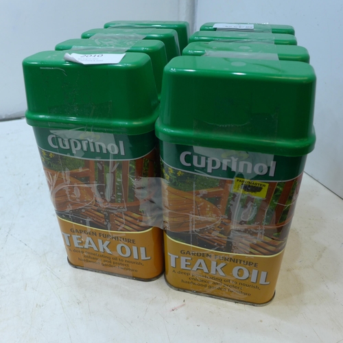 2010 - 8 x ½ ltr cans of Cuprinol Teak Oil (4 litres in total)