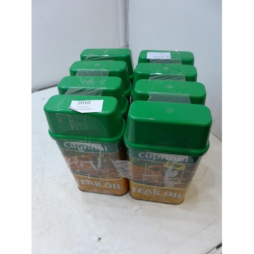 2010 - 8 x ½ ltr cans of Cuprinol Teak Oil (4 litres in total)