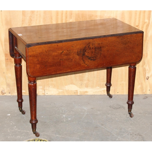 29 - Antique Mahogany Pembroke table with drawer
