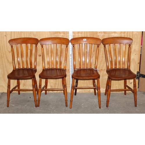 55 - Four antique slat back chairs
