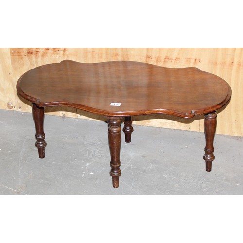 26 - Small shaped Mahogany low table
