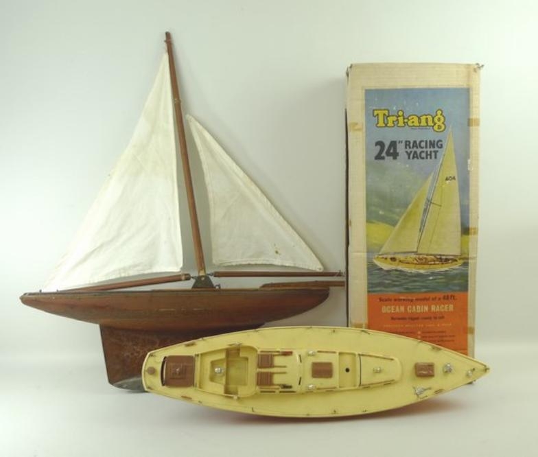 A 1960's vintage Triang model pond yacht - auctions & price archive