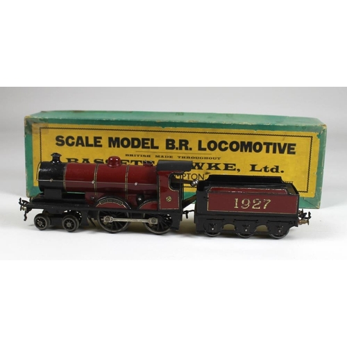 A Basset-Lowke O gauge 4-4-0 loco and 6 wheel tender, clockwork, 'Duke ...