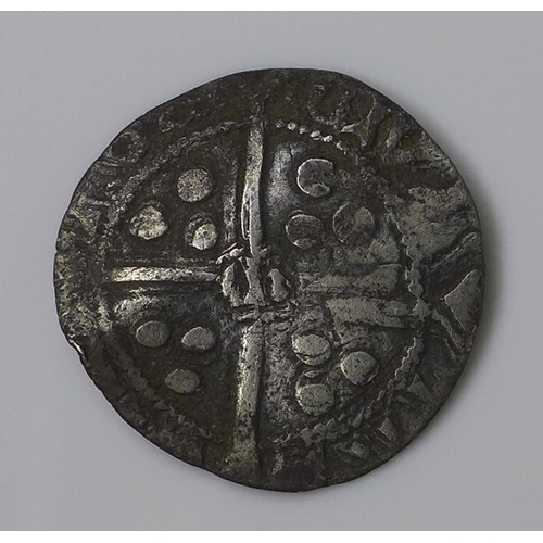 49 - A silver hammered British coin, possibly Richard III penny, 16mm, 0.75g.
