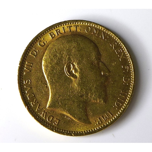 56 - An Edward VII gold sovereign, 1903, Sydney, Australia, mint.