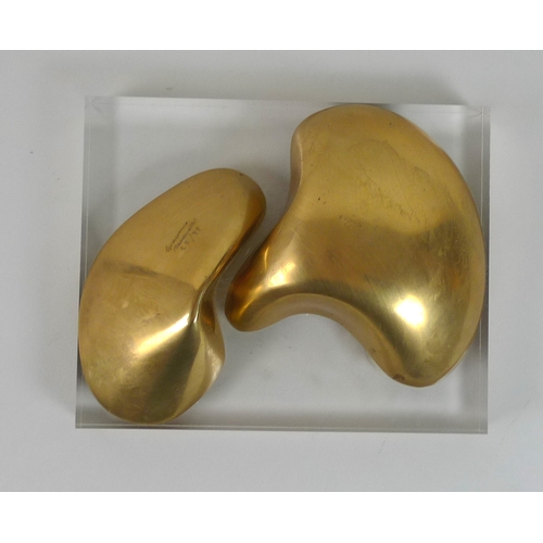 126 - Giacomo Benevilli (Italian, 1925-2011): a limited edition bronze abstract sculpture, two organic for... 
