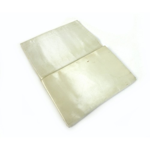 105 - Vintage designer Schapparelli: a mid 20th century cream silk satin with gold coloured mesh overlay e... 