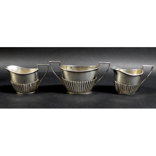 58 - Five late 19th century Gorham Sterling silver tea wares, comprising three piece set bearing monogram... 