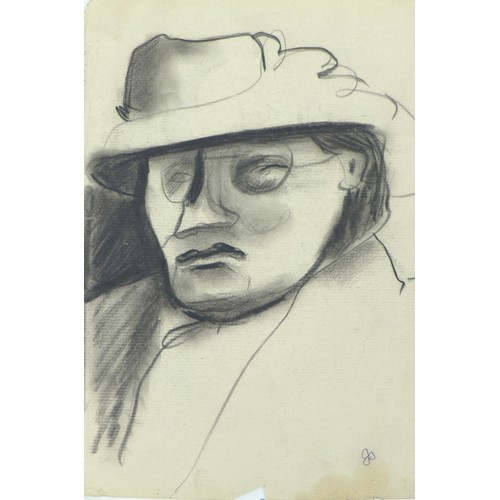 25 - Jean Shepeard (British 1904-1989): a charcoal portrait of actor Victor McLagen (American/British 188... 