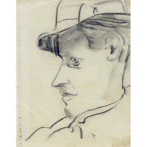 24 - Jean Shepeard (British 1904-1989): a charcoal portrait of actor Leslie Howard (1893-1943) signed wit... 