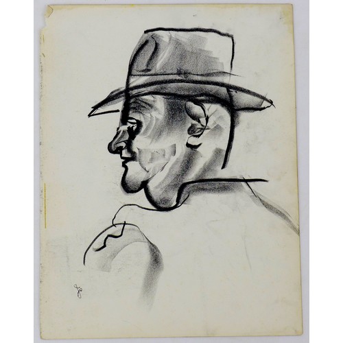 23 - Jean Shepeard (British, 1904-1989): a charcoal portrait of actor Sir Gerald du Maurier (1873-1934), ... 
