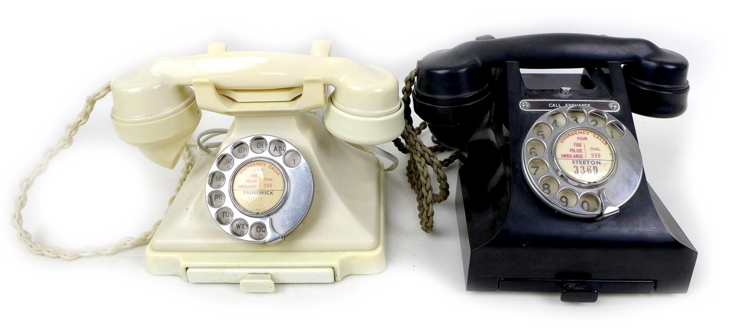 Two vintage Bakelite telephones, compris...