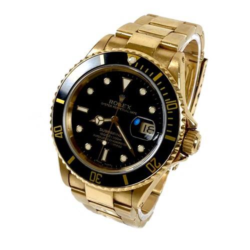 84 - A vintage 18ct gold Rolex Submariner-Date Oyster Perpetual gentleman's wristwatch, circa 1986, refer... 