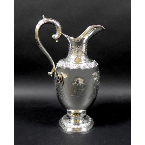 48 - An ERII Silver Wedding jug, with engraved decoration, limited edition 155/250, Garrard & Co, London ... 