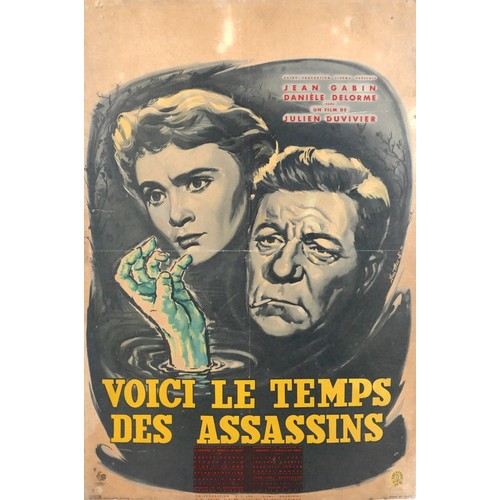 12 - A vintage French film poster, 'Voici le Temps des Assassins', circa 1956, Affiches Gaillard, Paris, ... 
