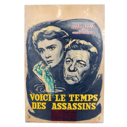 12 - A vintage French film poster, 'Voici le Temps des Assassins', circa 1956, Affiches Gaillard, Paris, ... 