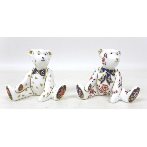 19 - A mixed group of ceramics, comprising two Royal Crown Derby Teddy Bear paper weights, 6 cm high, tog... 