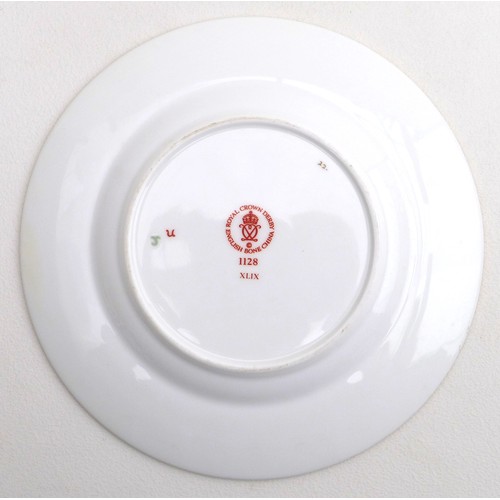 38 - Three Royal Crown Derby plates, in the Imari pattern, 1128, 16cm diameter. (3)