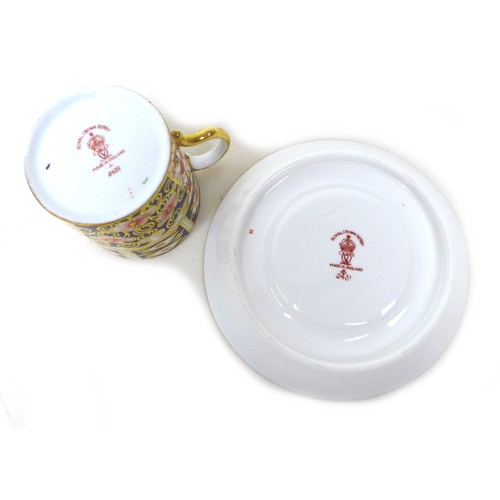 39 - A set of six Royal Crown Derby Imari coffee cans and saucers, pattern 2451, marks to base. (6)