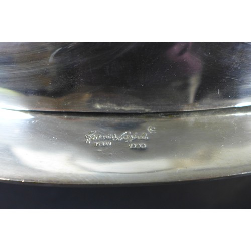 173 - A large late 20th century Franco Lagini silver plated Seafood platter, its domed cover mounted by a ... 