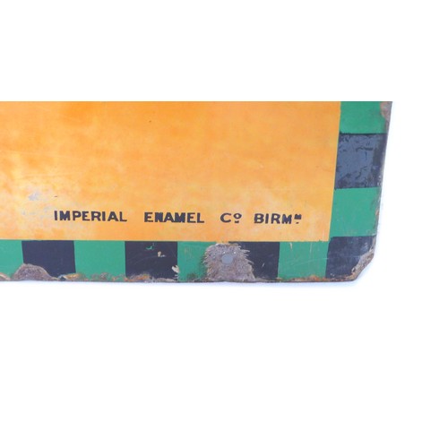 163 - A large early 20th century Avon British tyres enamel advertisement sign, by Imperial Enamel Co. Birm... 