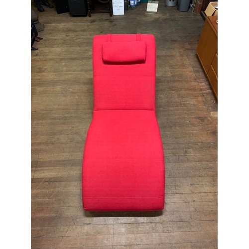 30 - Modern red chaise Lounge. approx 170cm long