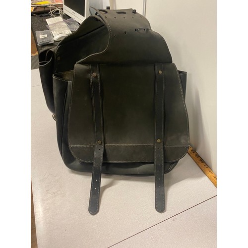 Motorcycle leather Saddle Bags / Throw Over Panniers