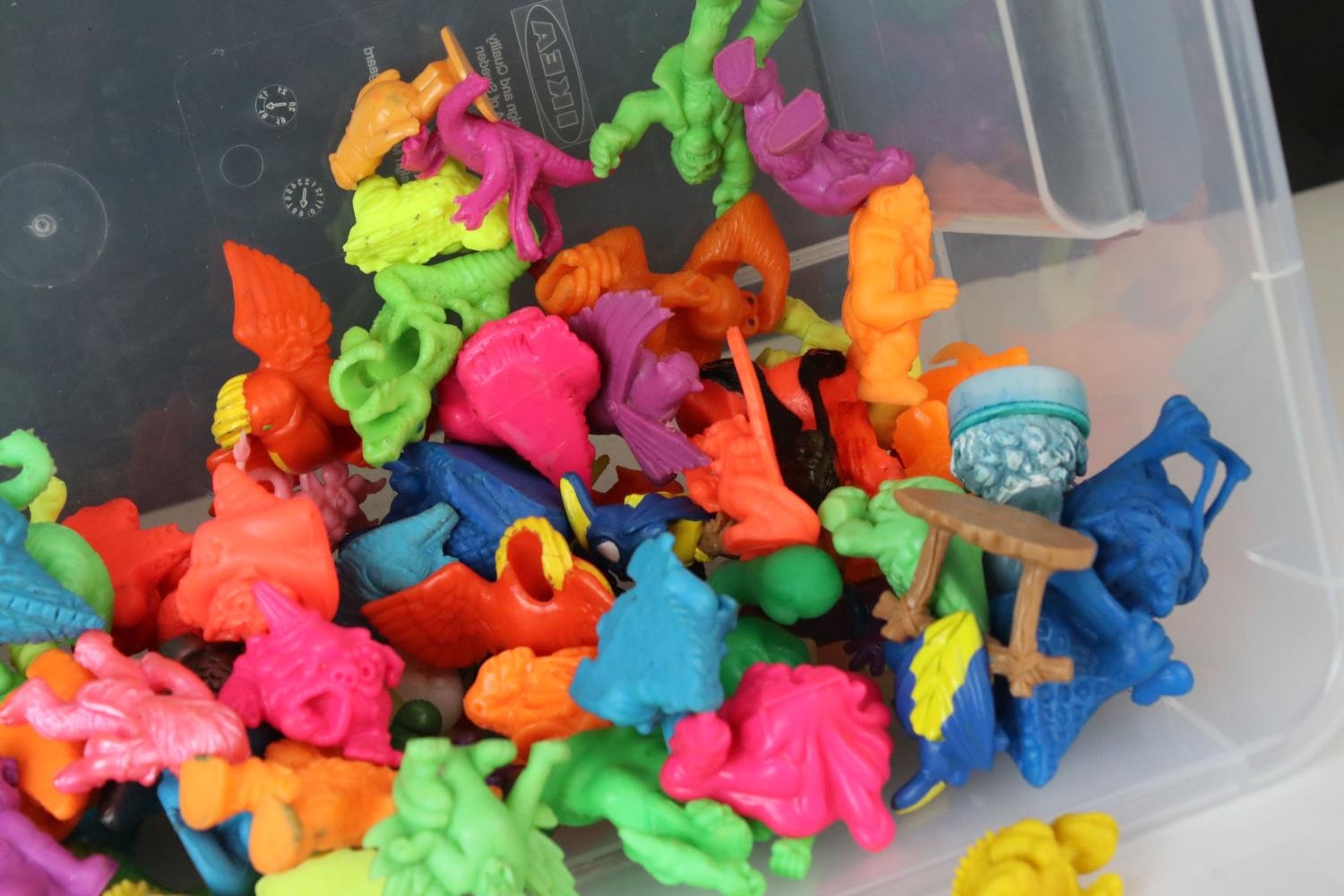 Collection of 80/ 90s small plastic toys featuring Monster In My Pocket