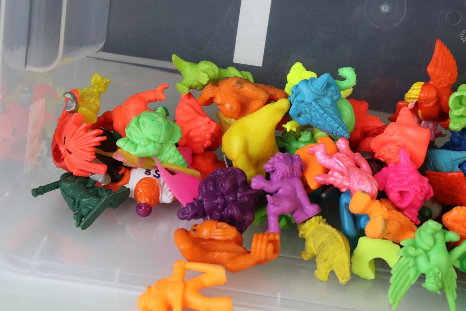 Collection of 80/ 90s small plastic toys featuring Monster In My Pocket