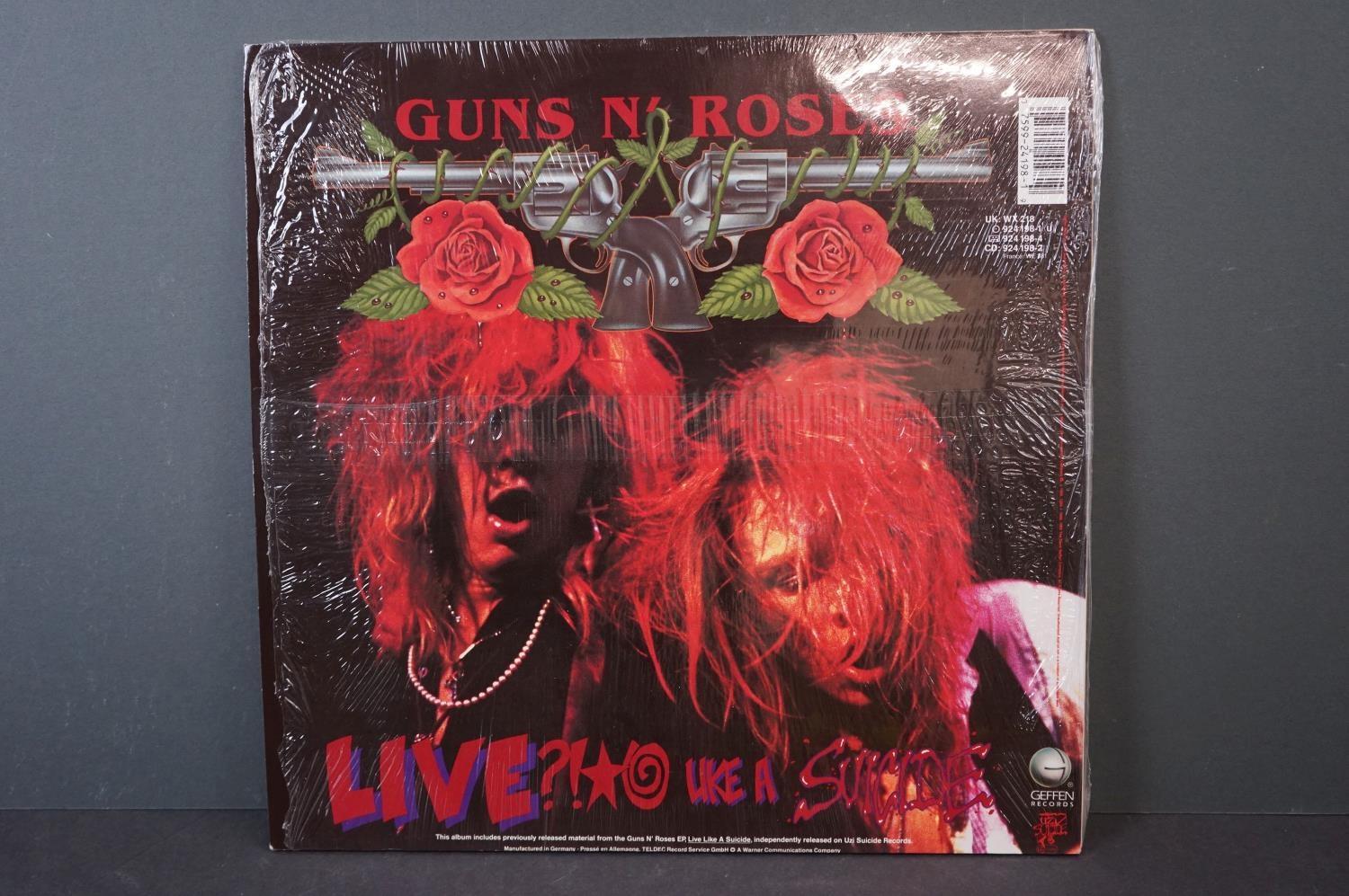Vinyl Guns n Roses Lies LP on Geffen UK WX218 sleeve with shrink wrap