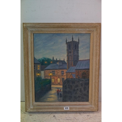 Arthur Orum St Ives based artist oil on canvas sreet scene a... Barnebys