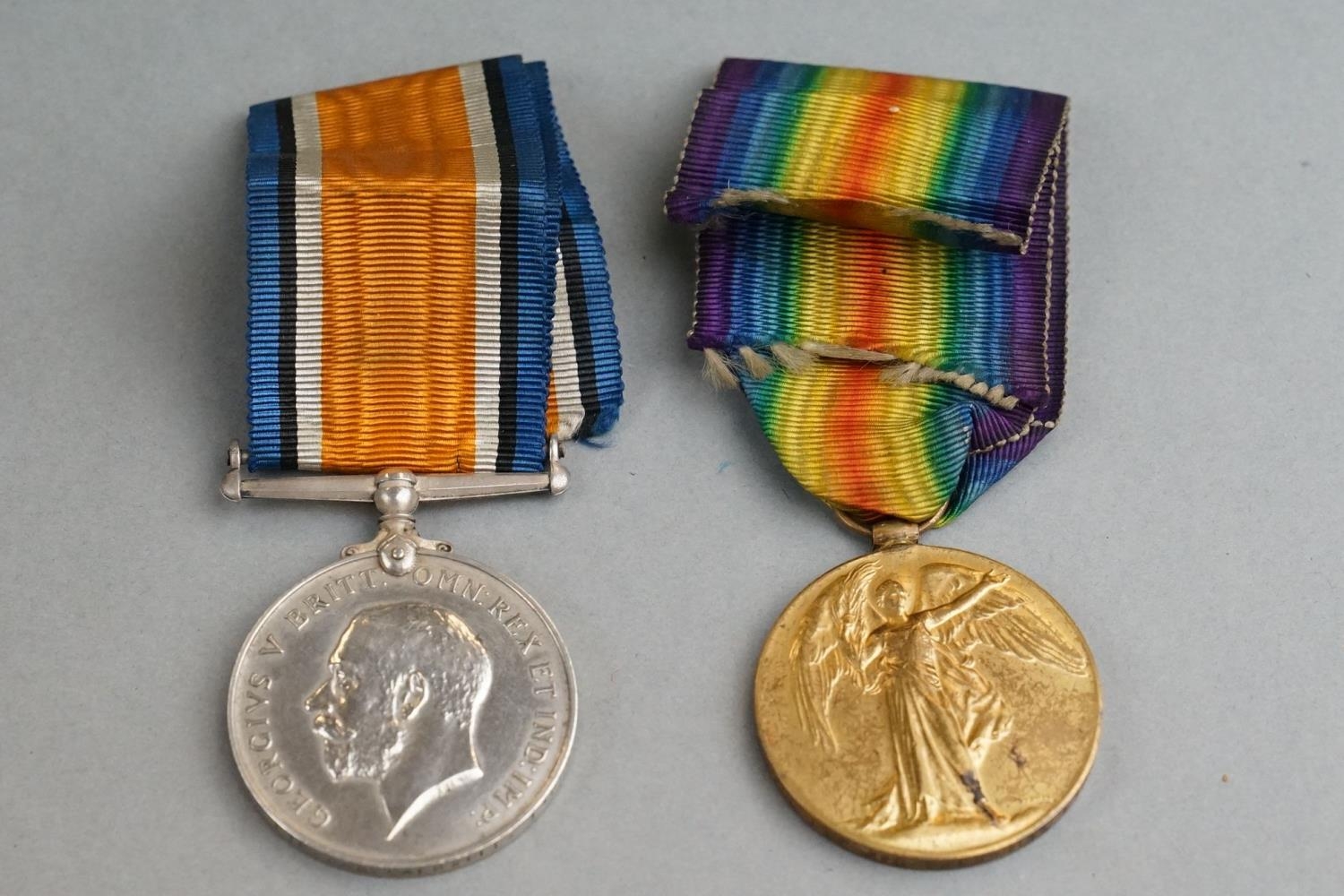 A British Full Size World War One Medal Pair To Include The Great War On Civilisation Victory Medal