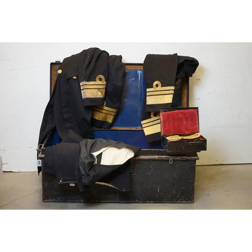 A Large British Military Storage Trunk Named To Admiral C.J.... | Barnebys