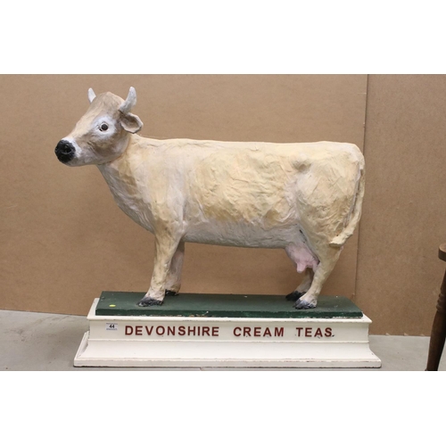 Large vintage papier mache cow advertising Devonshire Cream Barnebys